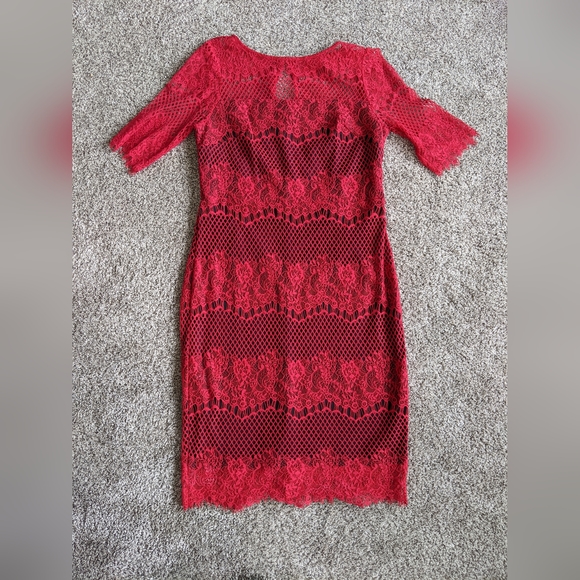 Thalia Sodi Dresses & Skirts - Women's Thalia Sodi red lace midi dress size large